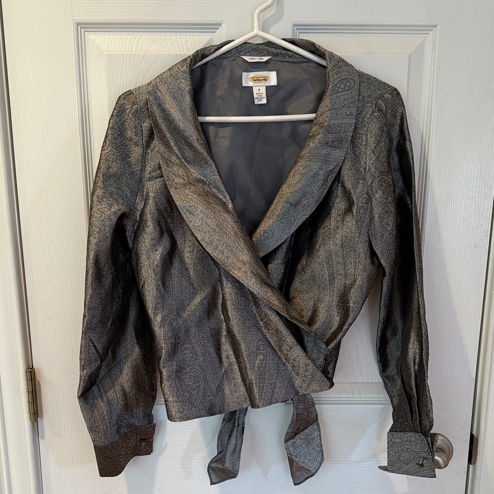Talbots 100% silk special occasion blouse.  Like New!